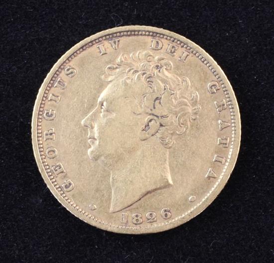 A George IV 1826 gold sovereign